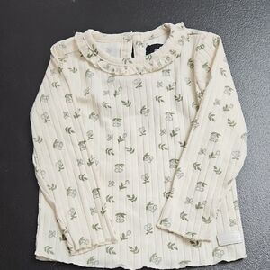 For All 7 Mankind Baby Girls Floral Long Sleeve T Shirt Size 18 Months